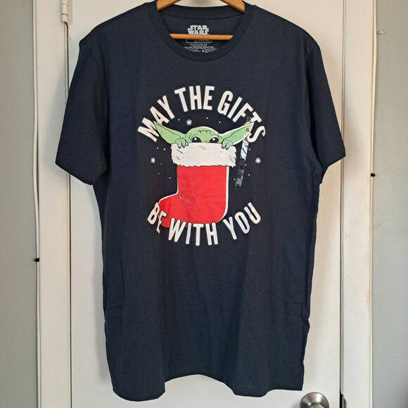 Men's Star Wars The Mandalorian May The Gifts Be With You Graphic Tee XL - Picture 1 of 4